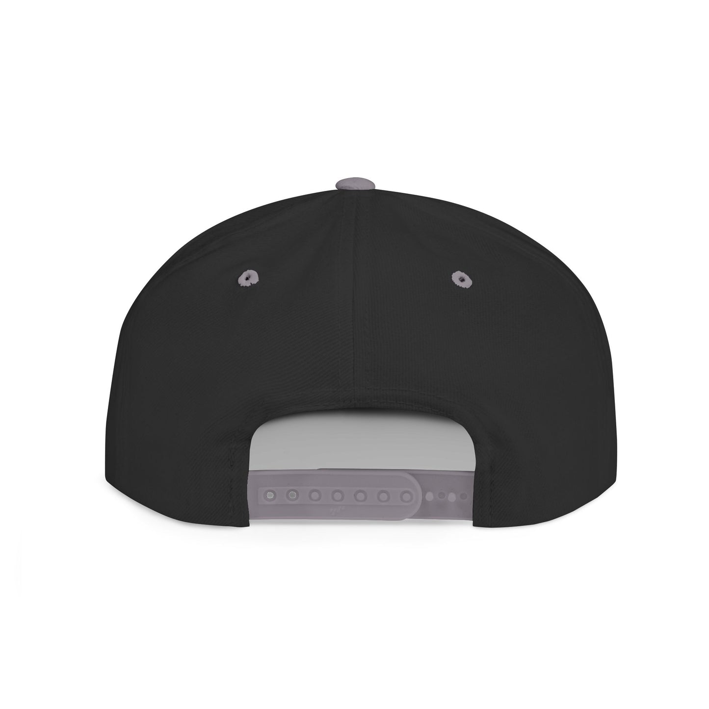 Snapback Hat — Ash & Halo Logo Flat Bill Cap