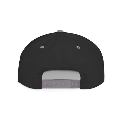 Snapback Hat — Ash & Halo Logo Flat Bill Cap