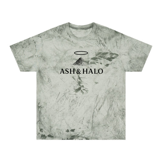 Ash & Halo Marble Graphic T-Shirt — Tie-Dye Ash Texture Tee