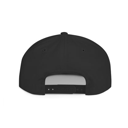 Snapback Hat — Ash & Halo Logo Flat Bill Cap