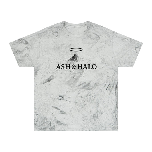 Ash & Halo Marble Graphic T-Shirt — Tie-Dye Ash Texture Tee